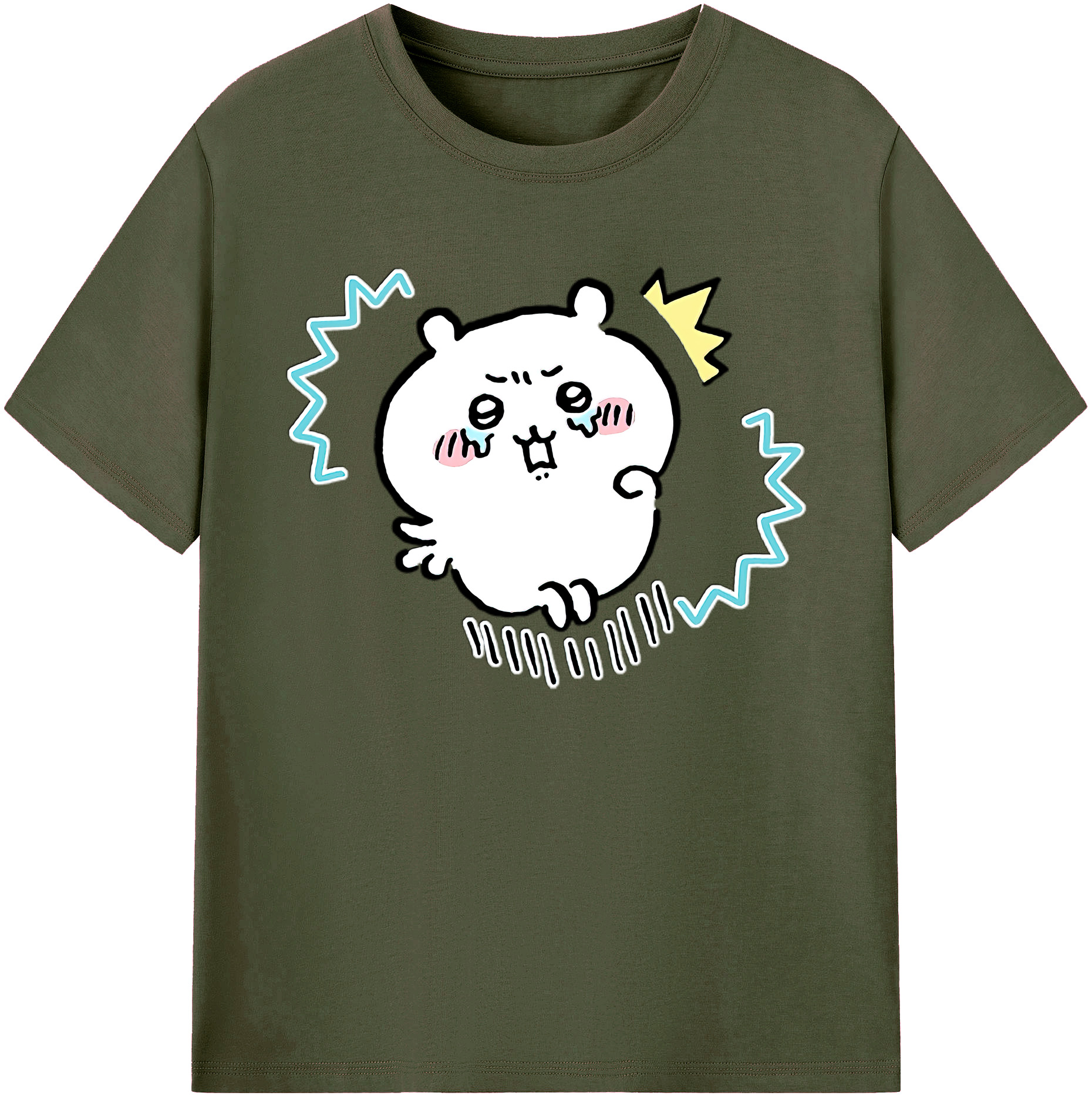 （画像用） ちいかわ ちいかわ Chii-kawa chiikawa 綿100％ メンズ半袖Tシャツ｜肌触りやわらか＆通気性